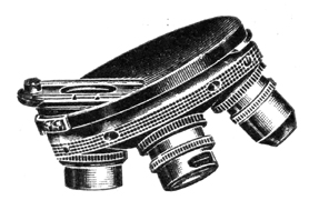 Objektivrevolver von Winkel-Zeiss. Abb. aus: R.Winkel G.m.b.H.: Polarisations-Mikroskope       und Nebenapparate; Druckschrift 50; Januar 1941